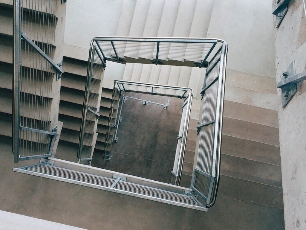 stairs, stairwell, building, architecture, structure