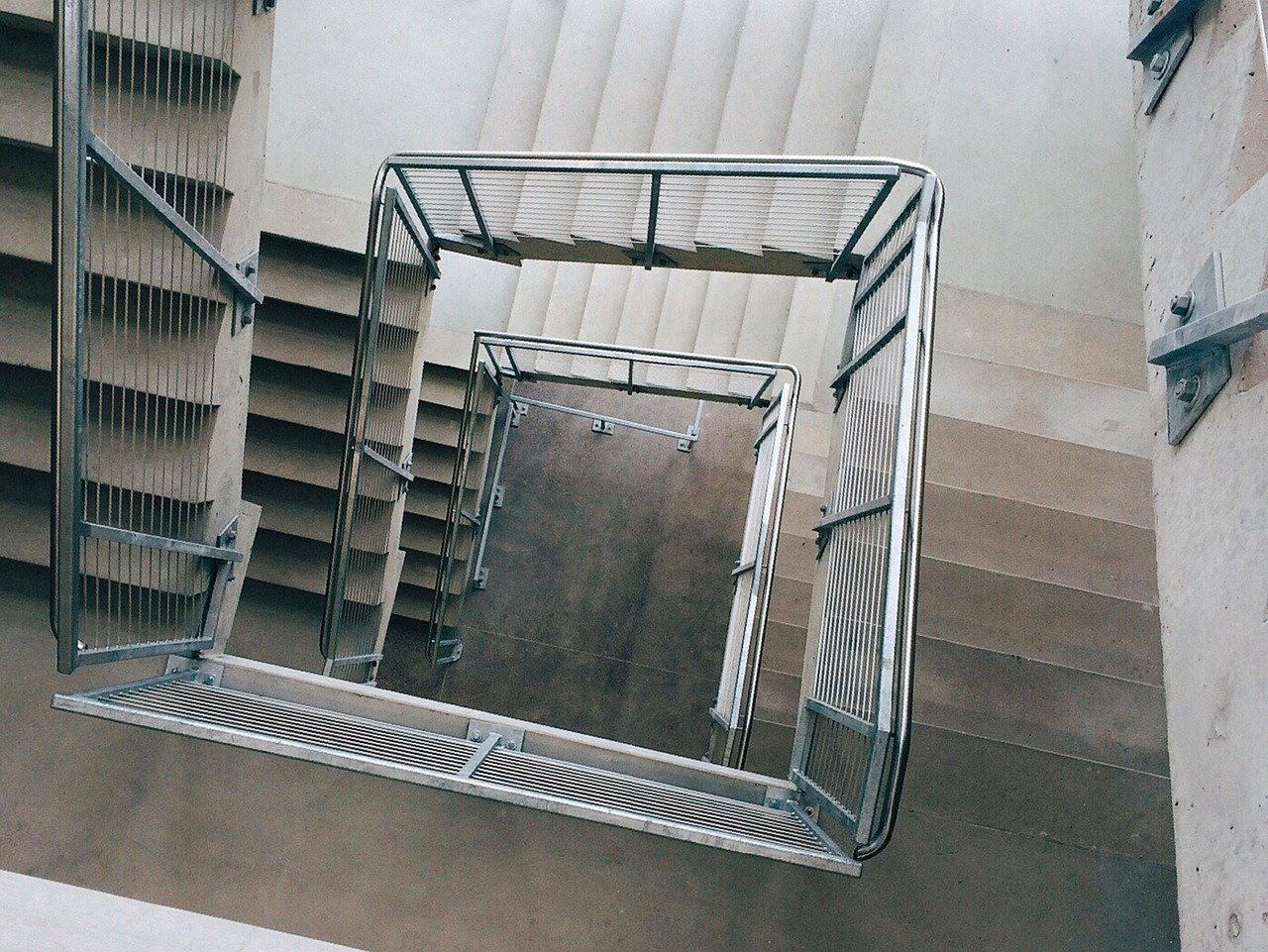 stairs, stairwell, building, architecture, structure